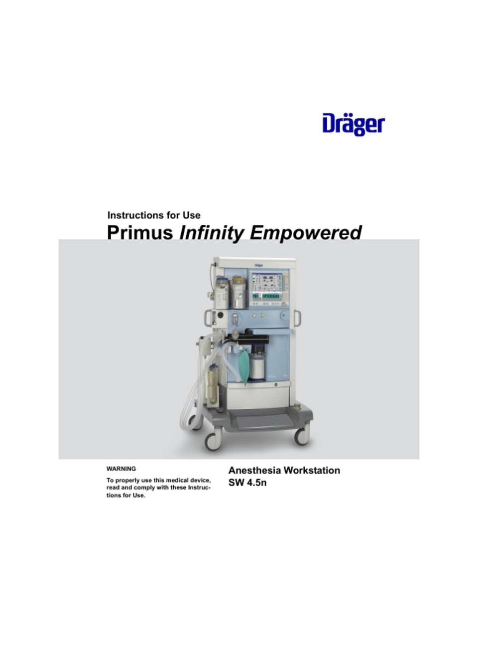 Primus Infinity Empowered Instructions for Use Sw 4.5n PDF download